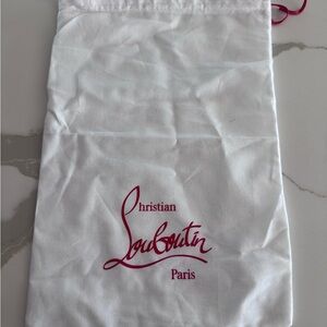 Christian Louboutin White Bag with Red Logo